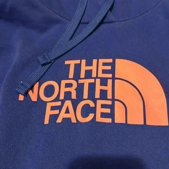 Northface purple / peach hoodie logo front size large - Picture 2 of 6